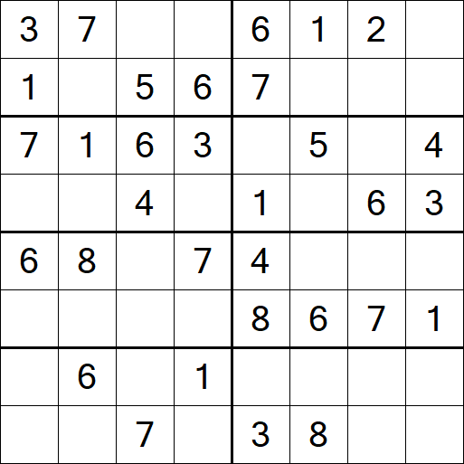Sudoku 8x8 - Einfach