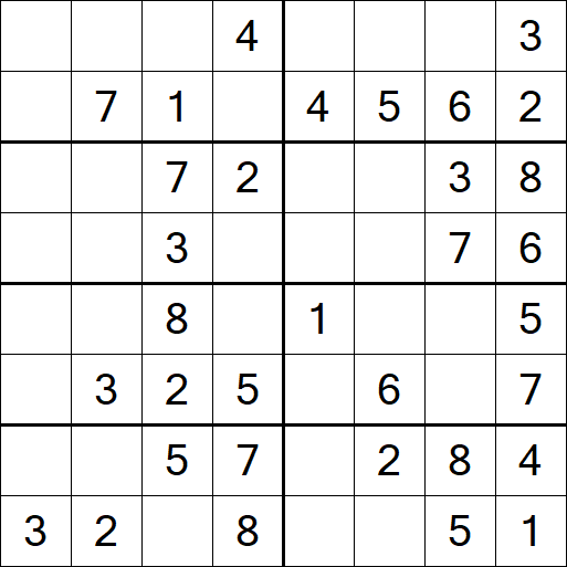 Sudoku 8x8 - Einfach