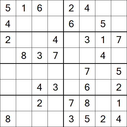 Sudoku 8x8 - Einfach