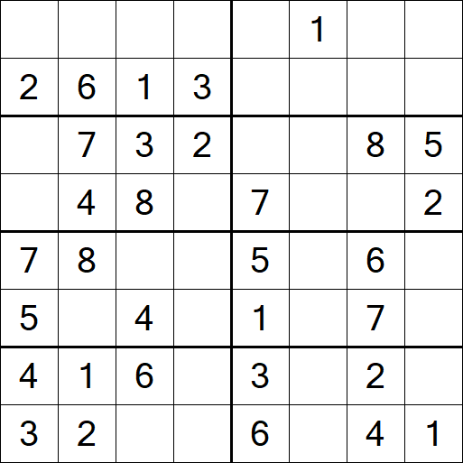 Sudoku 8x8 - Einfach