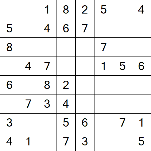 Sudoku 8x8 - Einfach