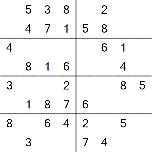 Sudoku 8x8 - Easy