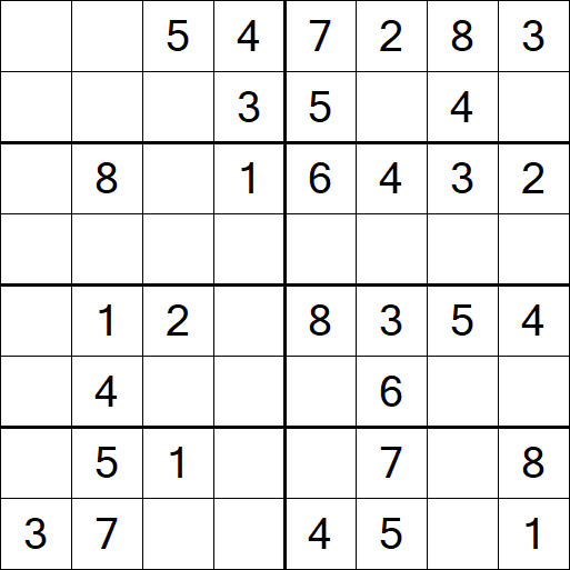 Sudoku 8x8 - Einfach
