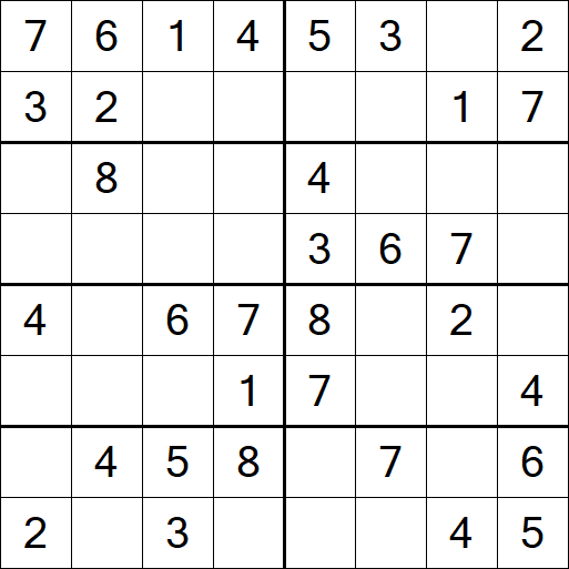 Sudoku 8x8 - Einfach