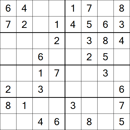 Sudoku 8x8 - Einfach