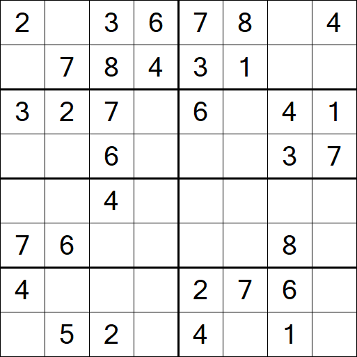 Sudoku 8x8 - Einfach