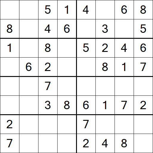 Sudoku 8x8 - Einfach