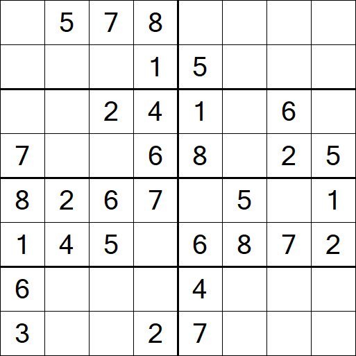 Sudoku 8x8 - Einfach
