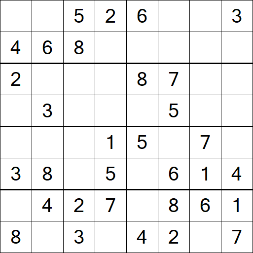 Sudoku 8x8 - Einfach