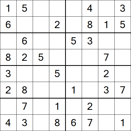 Sudoku 8x8 - Einfach