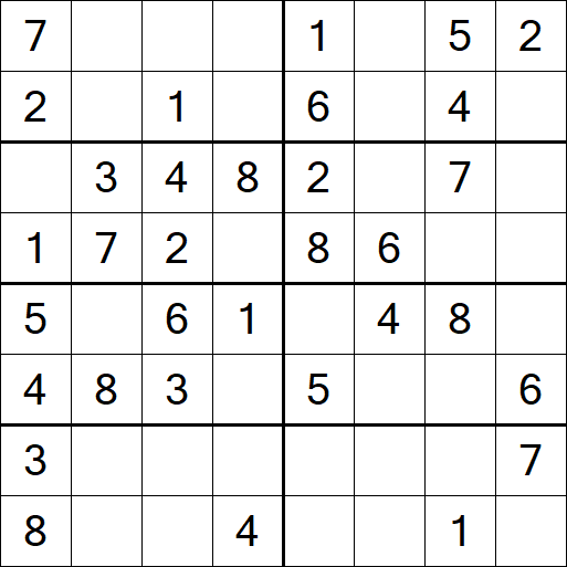 Sudoku 8x8 - Einfach