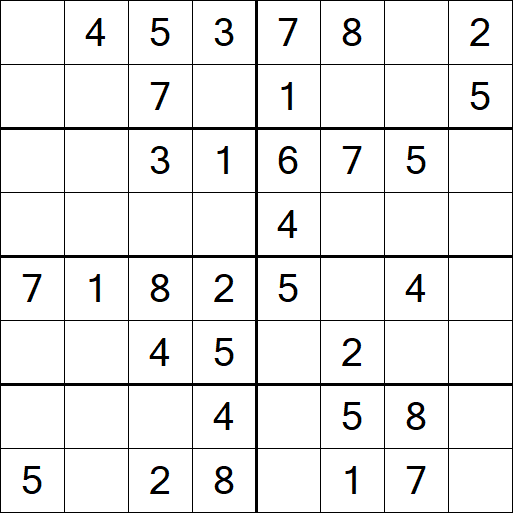Sudoku 8x8 - Einfach
