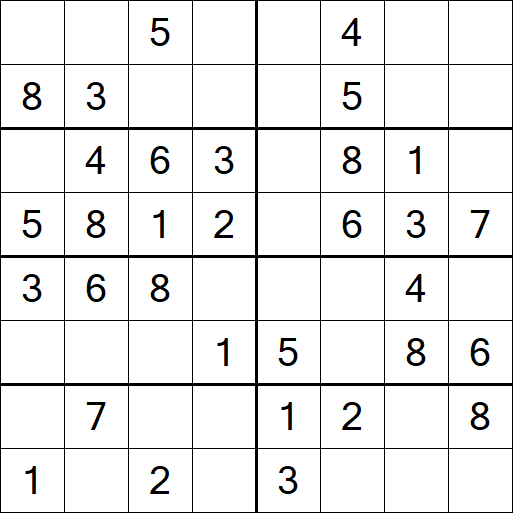 Sudoku 8x8 - Einfach