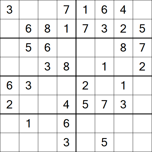 Sudoku 8x8 - Einfach