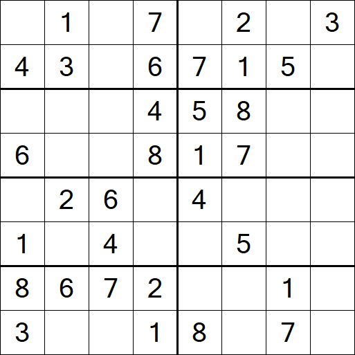 Sudoku 8x8 - Einfach
