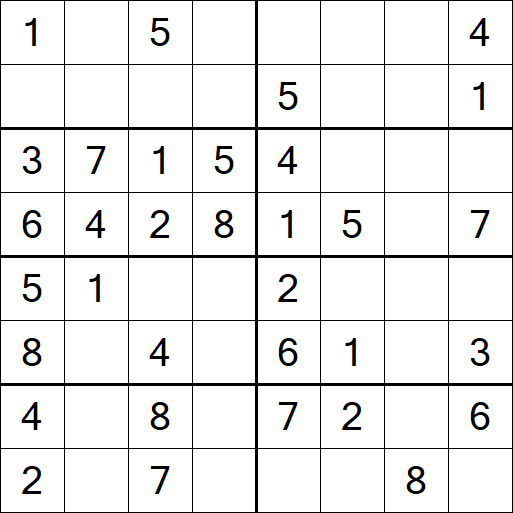 Sudoku 8x8 - Einfach