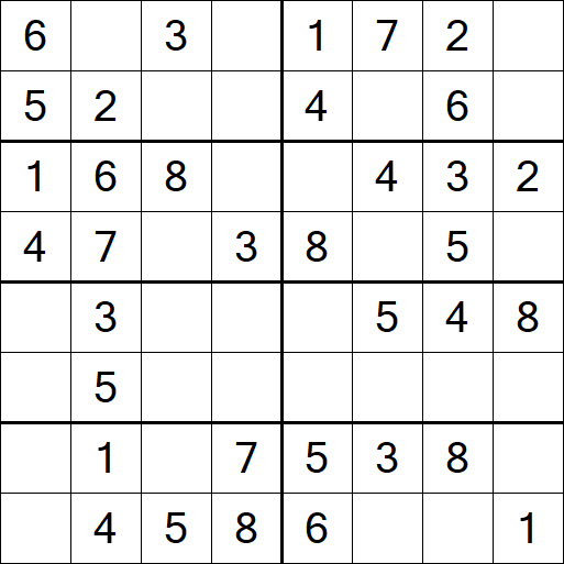 Sudoku 8x8 - Einfach
