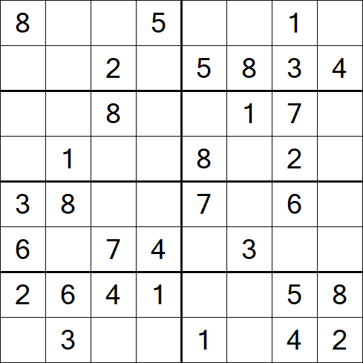 Sudoku 8x8 - Easy