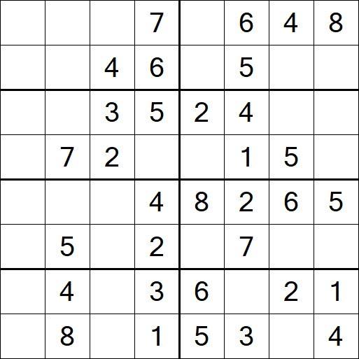 Sudoku 8x8 - Einfach