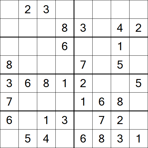 Sudoku 8x8 - Einfach