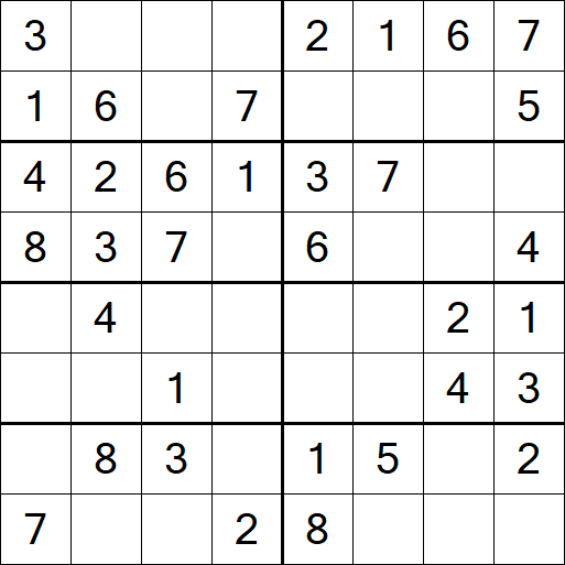 Sudoku 8x8 - Einfach