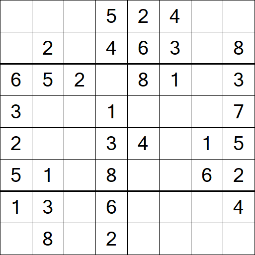Sudoku 8x8 - Fácil