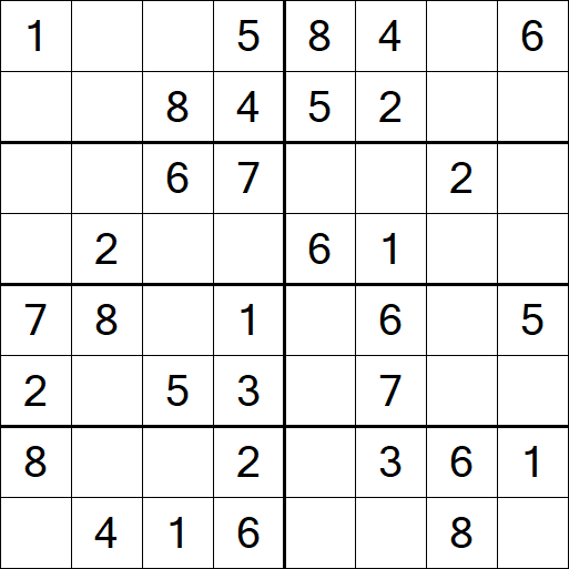 Sudoku 8x8 - Simple