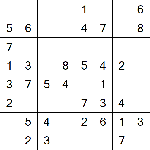 Sudoku 8x8 - Simple