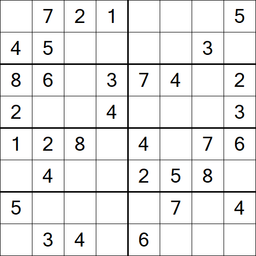 Sudoku 8x8 - Simple
