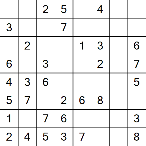 Sudoku 8x8 - Simple