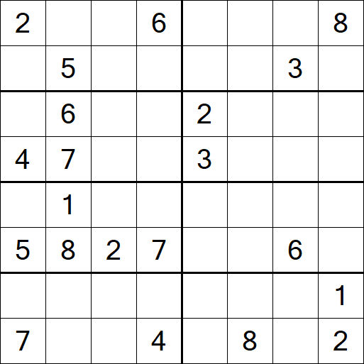 Sudoku 8x8 - Schwierig