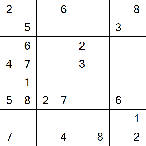 Sudoku 8x8 - Difficile