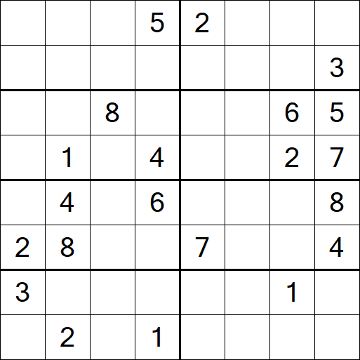 Sudoku 8x8 - Hard