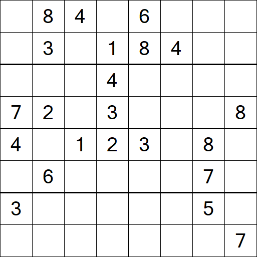 Sudoku 8x8 - Hard