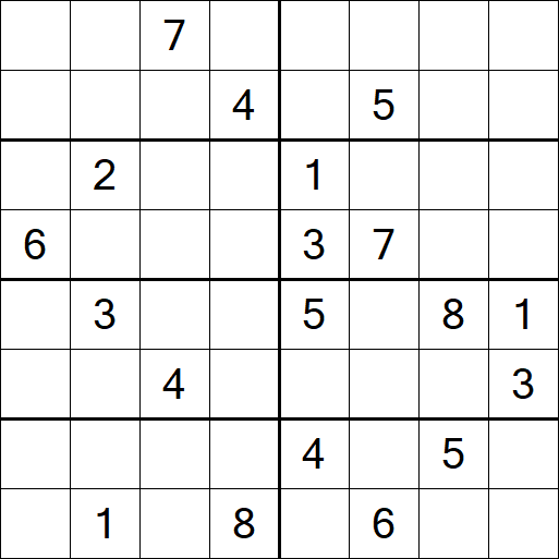 Sudoku 8x8 - Hard