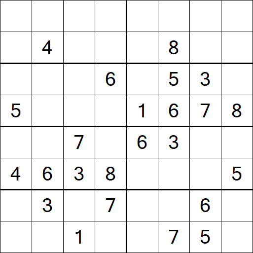 Sudoku 8x8 - Hard