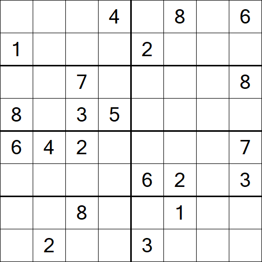 Sudoku 8x8 - Hard