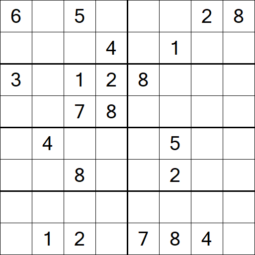 Sudoku 8x8 - Hard