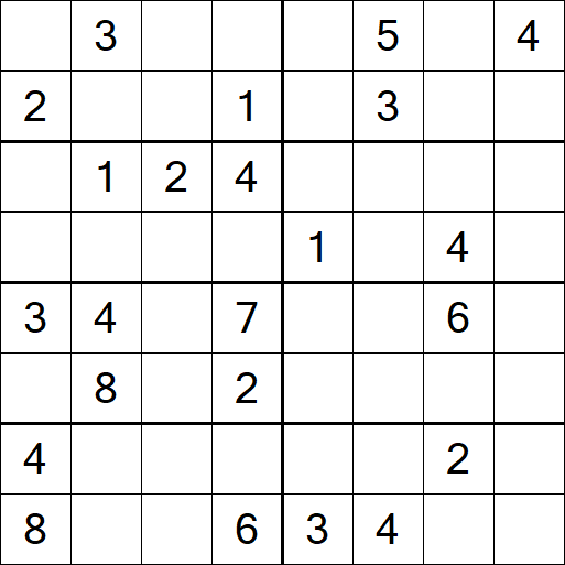 Sudoku 8x8 - Hard