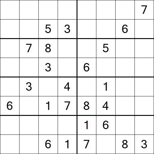 Sudoku 8x8 - Hard