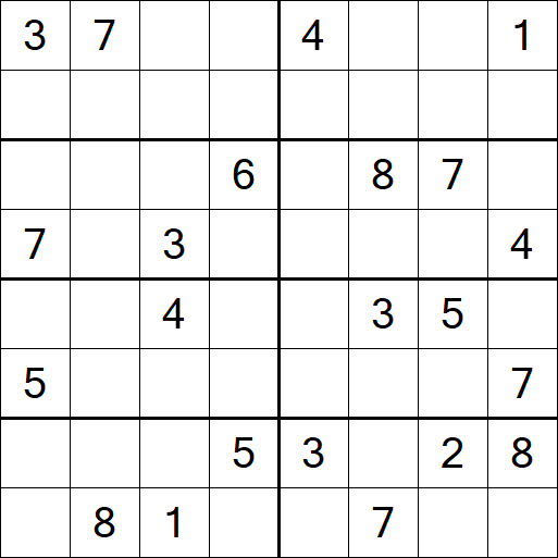 Sudoku 8x8 - Hard