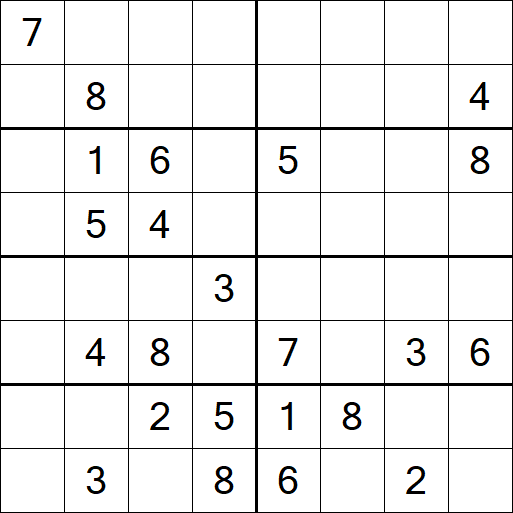 Sudoku 8x8 - Hard