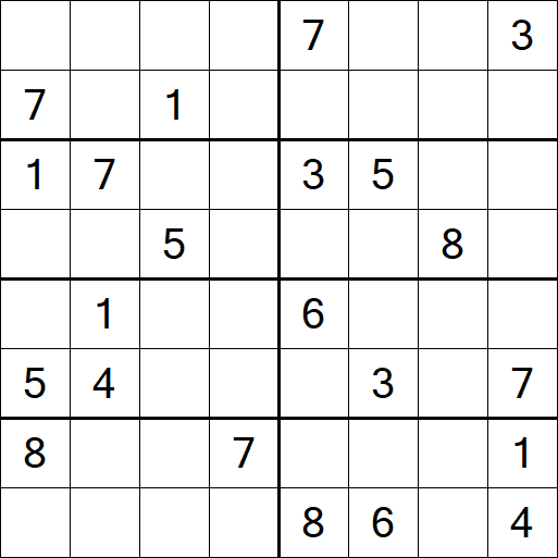 Sudoku 8x8 - Hard