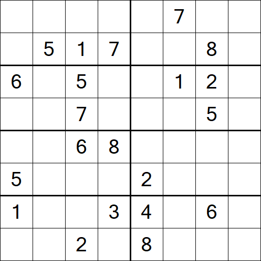 Sudoku 8x8 - Hard