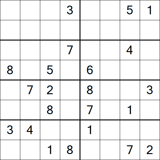 Sudoku 8x8 - Hard