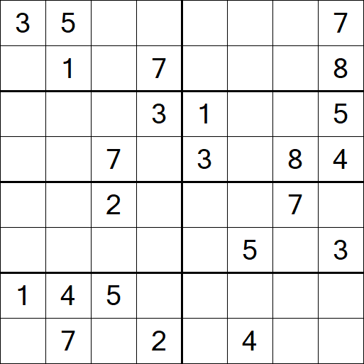 Sudoku 8x8 - Hard