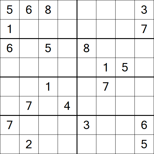 Sudoku 8x8 - Hard