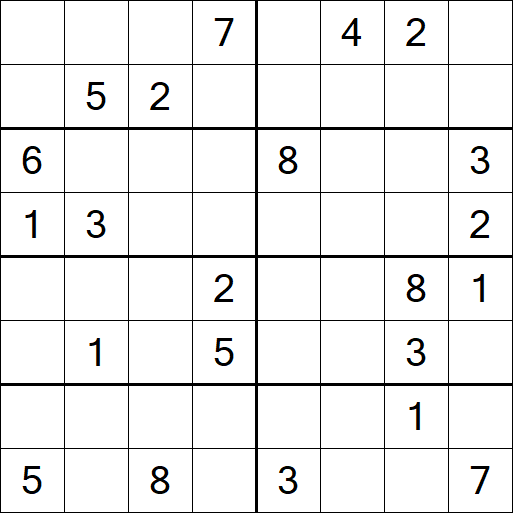 Sudoku 8x8 - Hard