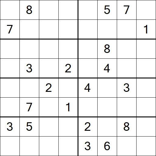 Sudoku 8x8 - Hard