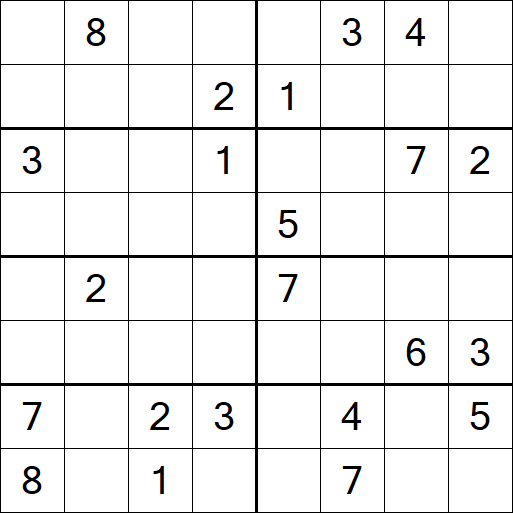 Sudoku 8x8 - Hard